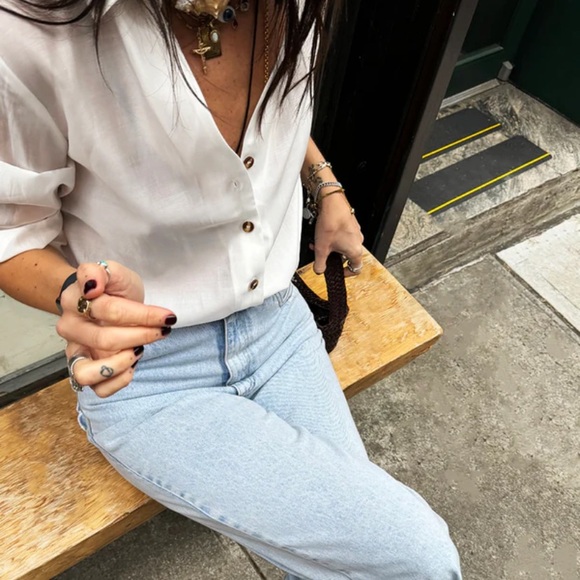 BNWT Never Fully Dressed Scallop Detail Straight Leg Jeans - Picture 4 of 8